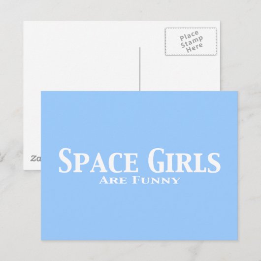 Ruimtemeisjes zijn grappige cadeautjes briefkaart (Voorkant / Achterkant)