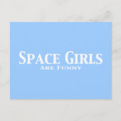 Ruimtemeisjes zijn grappige cadeautjes briefkaart (Voorkant)