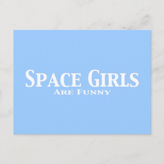 Ruimtemeisjes zijn grappige cadeautjes briefkaart (Voorkant)