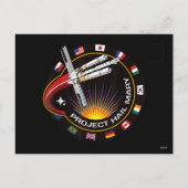 Ruimtemissie Patch Feestdagenkaart (Achterkant)