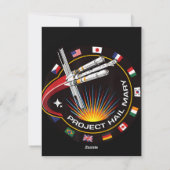 Ruimtemissie Patch Feestdagenkaart (Achterkant)