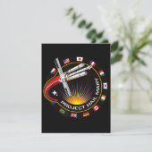 Ruimtemissie Patch Feestdagenkaart (Staand voorkant)