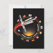 Ruimtemissie Patch Feestdagenkaart (Voorkant)