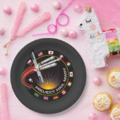 Ruimtemissie Patch Papieren Bordje (Feest)