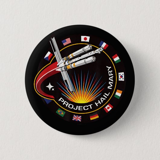 Ruimtemissie Patch Ronde Button 5,7 Cm (Voorkant)