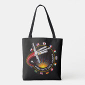 Ruimtemissie Patch Tote Bag (Achterkant)