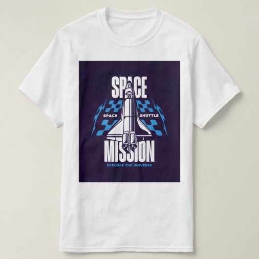 Ruimtemissie – Verken het Universum T-shirt (Design voorkant)