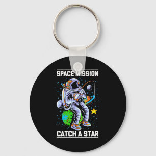 Ruimtemissie voor astronaut vangt een ster sleutelhanger