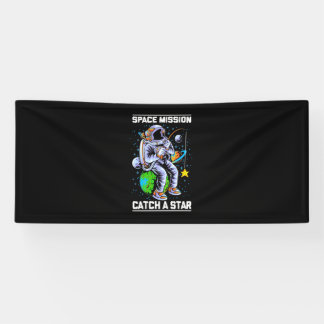 Ruimtemissie voor astronaut vangt een ster spandoek