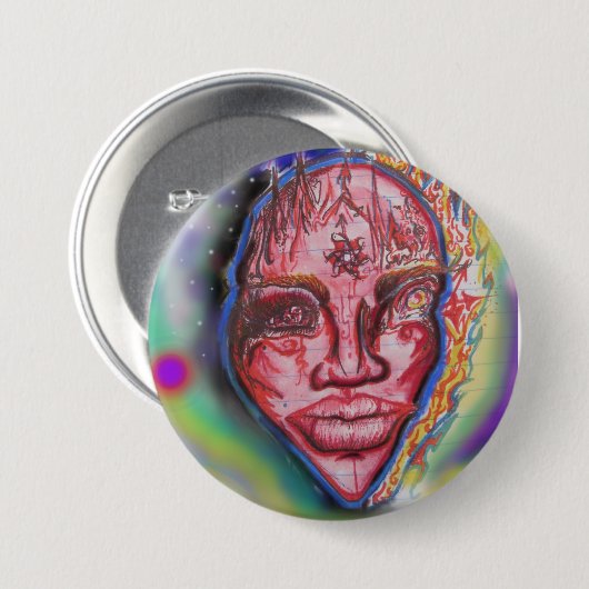 Ruimtemodus Ronde Button 7,6 Cm (Voorkant /achterkant)