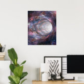 Ruimtemoorgat Nebula Optische illusie Poster (Thuiskantoor)