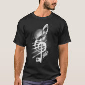Ruimtemuziek Vioolsleutel T-shirt (Voorkant)
