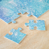 Ruimtenevel constellatie blauw & paarse hard legpuzzel (Zijkant)