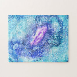 Ruimtenevel constellatie blauw & paarse hard legpuzzel