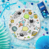 Ruimteontwerp Douanedocument Borden 9" Papieren Bordje (Feest)