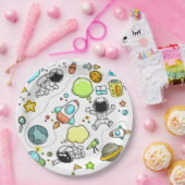 Ruimteontwerp Douanedocument Borden 9" Papieren Bordje (Feest)