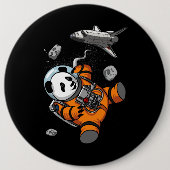Ruimtepanda Beer Astronaut Galaxy Cosmic Animal Ronde Button 6,0 Cm (Voorkant)