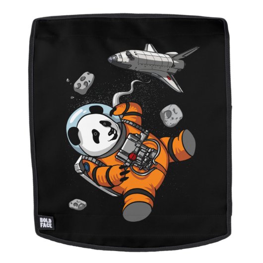 Ruimtepanda Beer Astronaut Galaxy Cosmic Animal Rugtassen (Verwijderbaar gezicht)