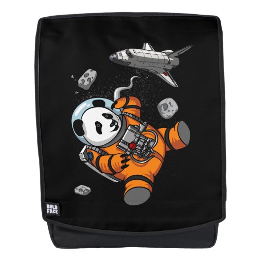 Ruimtepanda Beer Astronaut Galaxy Cosmic Animal Rugtassen (Voorkant)