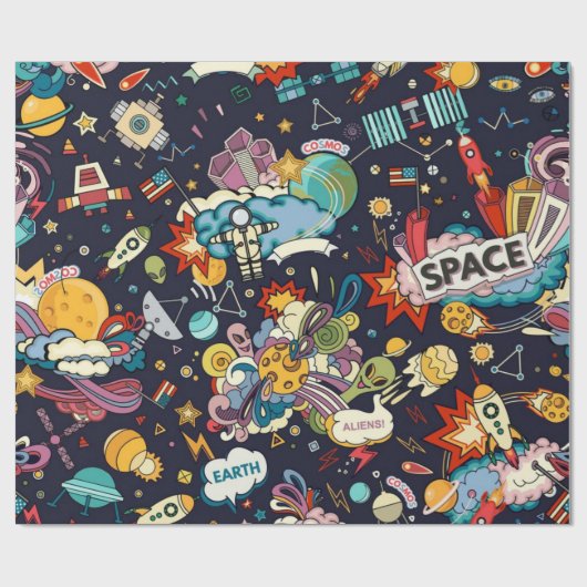 Ruimtepatroon Cadeaupapier (Vlak)