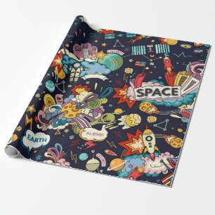 Ruimtepatroon Cadeaupapier