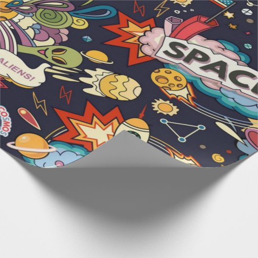 Ruimtepatroon Cadeaupapier (Hoek)