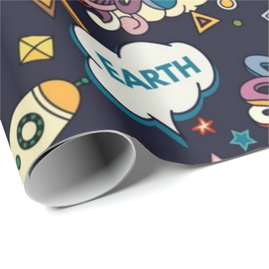 Ruimtepatroon Cadeaupapier (Rol Hoek)