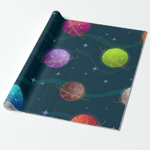 Ruimtepatroon Cadeaupapier