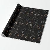 Ruimtepatroon cadeaupapier (Uitgerold)