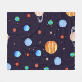 Ruimtepatroon Fleece Deken (Voorkant (Horizontaal))