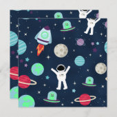 Ruimtepatroon illustratie bedankkaart (Voorkant / Achterkant)