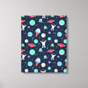 Ruimtepatroon illustratie canvas afdruk