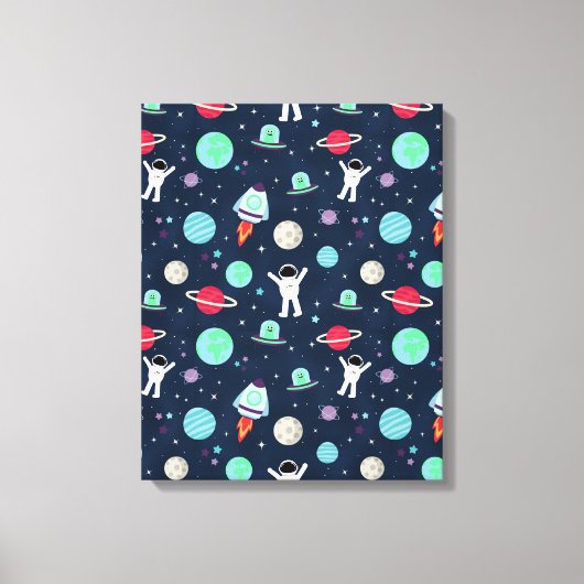 Ruimtepatroon illustratie canvas afdruk (Voorkant)