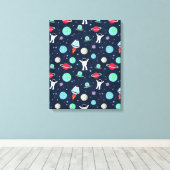 Ruimtepatroon illustratie canvas afdruk (Insitu (Houten vloer))