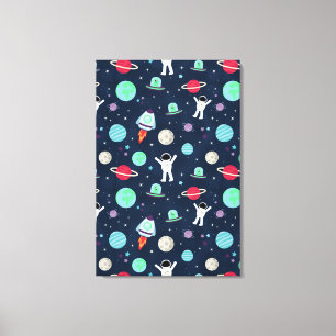 Ruimtepatroon illustratie canvas afdruk