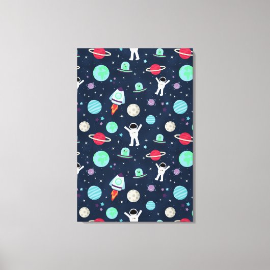 Ruimtepatroon illustratie canvas afdruk (Voorkant)