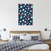 Ruimtepatroon illustratie canvas afdruk (Insitu (Slaapkamer))