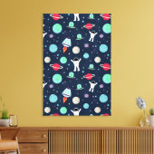Ruimtepatroon illustratie canvas afdruk (Insitu (Woonkamer))