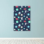 Ruimtepatroon illustratie canvas afdruk (Insitu (Houten vloer))