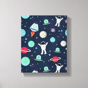 Ruimtepatroon illustratie canvas afdruk