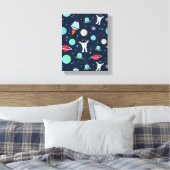 Ruimtepatroon illustratie canvas afdruk (Insitu (Slaapkamer))