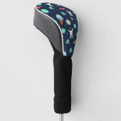 Ruimtepatroon illustratie golfheadcover (Schuin)