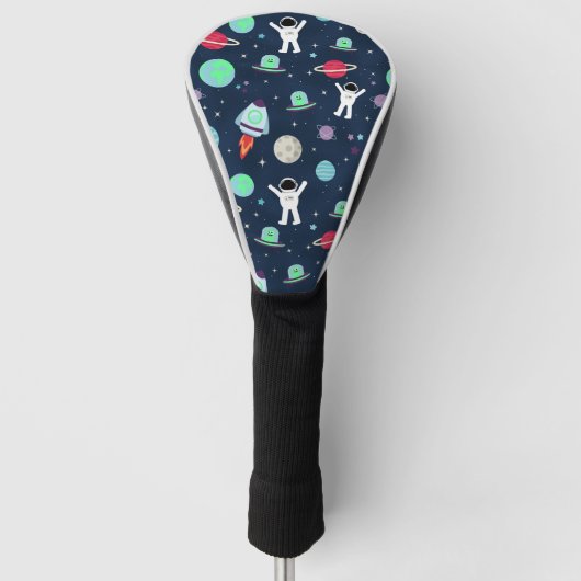 Ruimtepatroon illustratie golfheadcover (Voorkant)