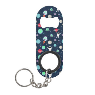 Ruimtepatroon illustratie mini flessenopener