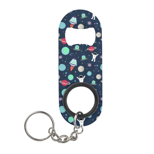 Ruimtepatroon illustratie mini flessenopener (Voorkant)