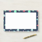Ruimtepatroon illustratie post-it® notes (Op bureau)