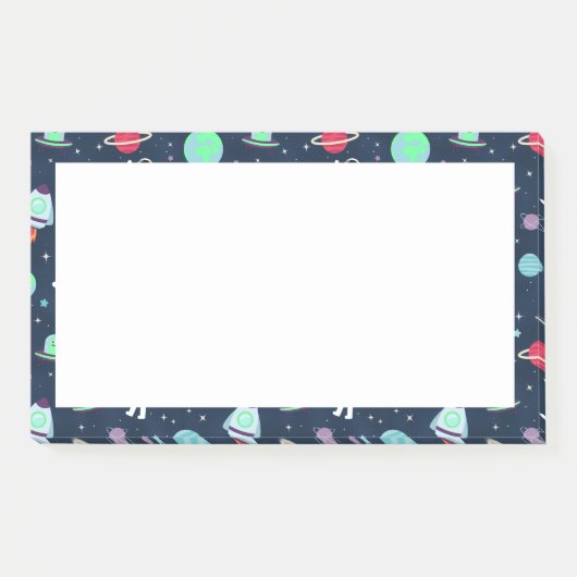 Ruimtepatroon illustratie post-it® notes (Voorkant)