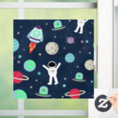 Ruimtepatroon illustratie raamsticker (Huis)