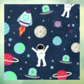 Ruimtepatroon illustratie raamsticker (Vel 3)