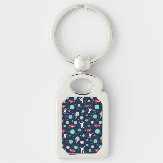 Ruimtepatroon illustratie sleutelhanger (Voorkant)